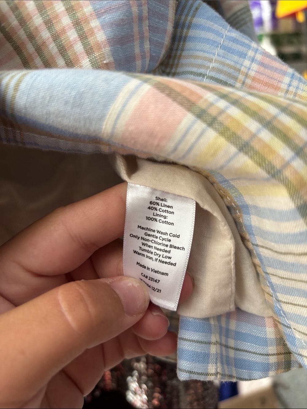 Like New Talbots Pastel Plaid Blazer - Picture 6 of 6